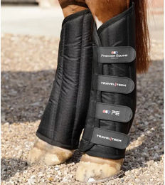 Premier Equine Travel-Tech Transportgamaschen für Pferde aus Polyester Schwarz Größe S – Bild 1 von 5