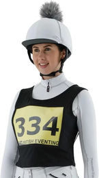 Produktbild von Premier Equine Turnier-Startnummer Weste aus Lycra Schwarz Unisex