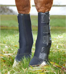 Premier Equine Turnout Mud Fever Boots Gamaschen aus Neopren Schwarz Größe L – Bild 1 von 6