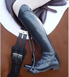Produktbild von Premier Equine Veritini Lederreitstiefel für Damen in Schwarz Größe L