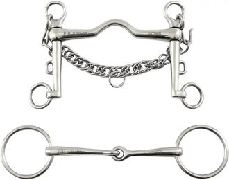 Produktbild von Premier Equine Weymouth Reitkandare aus Edelstahl in Silber für Pferde