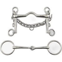 Produktbild von Premier Equine Weymouth Reitkandare mit Unterlegtrense aus Edelstahl in Silber 14 cm