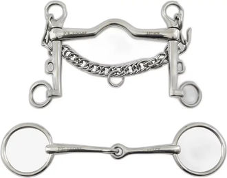 Produktbild von Premier Equine Weymouth Reitkandare mit Unterlegtrense aus Edelstahl in Silber