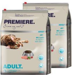 Premiere Adult Katzenfutter Lachs und Geflügel 2x10 kg - 2 x 10 kg – Bild 1 von 1