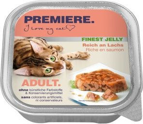 Produktbild von Premiere Adult Katzenfutter Stückchen in Gelee mit Lachs 32x100 g