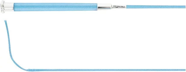 Produktbild von Premiere Aroraa Reitstock mit weichem Silikongriff in Silber und Blau