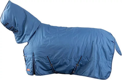 Premiere Außenpferdedecke mit integriertem Halsteil aus 600D-Gewebe in Blau – Bild 1 von 1
