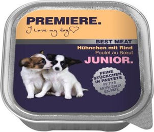 Premiere Best Meat Hund Nassfutter Junior Huhn und Rind Pastete 64x100 g – Bild 1 von 1