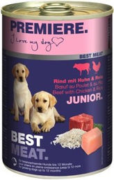 Premiere Best Meat Junior Hundefutter Huhn und Rind mit hohem Fleischanteil 24x400 g - 24 x 400 g – Bild 1 von 1