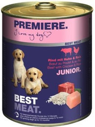 Produktbild von Premiere Best Meat Junior Hundefutter Welpe Huhn und Rind mit hohem Fleischanteil 24x800 g - 24 x 800 g