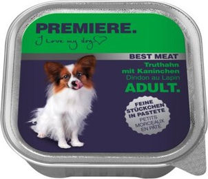 Produktbild von Premiere Best Meat Katzen Nassfutter Adult Truthahn mit Kaninchen Pastete 16x100 g - 16 x 100 g