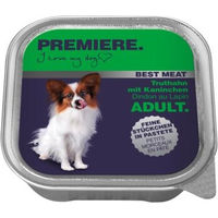 Produktbild von Premiere Best Meat Katzen Nassfutter Adult Truthahn mit Kaninchen Pastete 16x100 g - 16 x 100 g