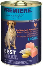 Produktbild von Premiere Best Meat Light Geflügel und Reis Katzenfutter für Adult 24x400 g - 24 x 400 g