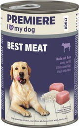 Produktbild von Premiere Best Meat Nassfutter Hund Adult Kalb mit hohem Fleischanteil 6x400 g