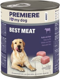 Produktbild von Premiere Best Meat Nassfutter Hund Adult Kalb mit Reis 6x800 g mit hohem Fleischanteil