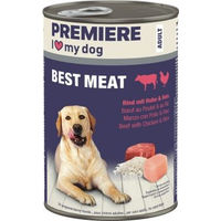 Produktbild von Premiere Best Meat Nassfutter Hund Adult Rind mit Huhn und Reis Hoher Fleischanteil 6x400 g