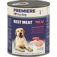 Produktbild von Premiere Best Meat Nassfutter Hund Adult Rind mit Huhn und Reis Hoher Fleischanteil 6x800 g