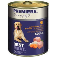 Produktbild von Premiere Best Meat Nassfutter Hund Adult Truthahn und Gemüse mit hohem Fleischanteil 12x800 g - 12 x 800 g