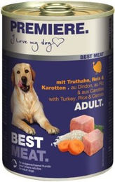 Produktbild von Premiere Best Meat Nassfutter Hund Adult Truthahn und Gemüse mit hohem Fleischanteil 24x400 g - 24 x 400 g