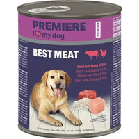 Produktbild von Premiere Best Meat Nassfutter Hund Senior Rind mit Huhn und Reis mit hohem Fleischanteil 6x800 g