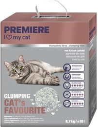 Produktbild von PREMIERE Cat's Favourite Klumpstreu mit Aktivkohle für erwachsene Katzen 2x10 l