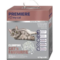 Produktbild von PREMIERE Cat's Favourite Klumpstreu mit Aktivkohle für erwachsene Katzen 2x10 l