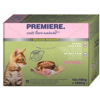 Produktbild von Premiere cats love nature Deluxe Ragout Kitten Mix Katzenfutter für Kitten 12x100g - 12 x 100 g