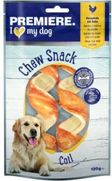 PREMIERE Chew it Kau-Spirale Kausnack mit Hühnerbrust für Hunde Adult 120g monoprotein mit hohem Fleischanteil - 120 g – Bild 1 von 3
