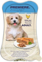 Produktbild von Premiere Chunky Menu Nassfutter Hund Adult Huhn Stückchen in Sauce getreidefrei 15x175 g - 15 x 175 g