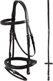 Premiere Dax Anatomischer Trensenzaum aus Leder für Ponys mit Zügel – Bild 1 von 2