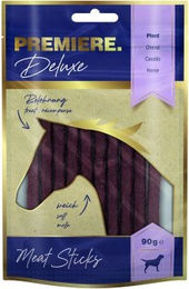 PREMIERE Deluxe Meat Sticks Trockenfleisch Pferd und Ente glutenfrei 90g - 90 g – Bild 1 von 3