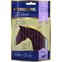 Produktbild von PREMIERE Deluxe Meat Sticks Trockenfleisch Pferd und Ente glutenfrei 90g - 90 g