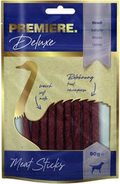 Premiere Deluxe Meat Sticks Trockenfleisch Strauß und Ente für Hunde glutenfrei 90g - 90 g – Bild 1 von 3