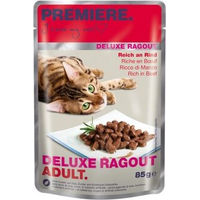 Produktbild von Premiere Deluxe Ragout Adult Katzenfutter mit Rind und Sauce 22x85 g - 22 x 85 g