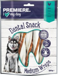 Premiere Dental Wrap Medium Zahnpflege-Snacks für Hunde mit Huhn und Rind 5 Stück 150g – Bild 1 von 2