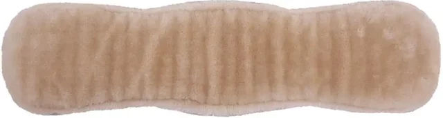 Premiere Dressurgurtschoner aus Kunstfell in Schwarz Natur und Beige – Bild 1 von 2
