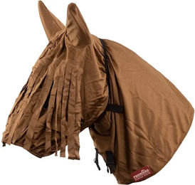 Premiere Equitation Fliegen- und Ekzemmaske aus Polyester für Pferde in Braun XS – Bild 1 von 2