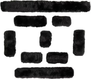 Premiere Equitation Kunstfell Set für Warmblut Halfter in Schwarz – Bild 1 von 4