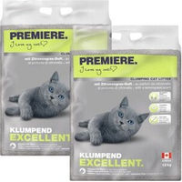 Produktbild von PREMIERE Excellent Katzen Klumpstreu Zitronengras 2x12 kg - 2 x 12 kg