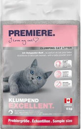 Produktbild von PREMIERE Excellent Klumpstreu Babypuder-Duft 6 kg - 6 kg