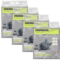 Produktbild von PREMIERE Excellent Klumpstreu für Katzen mit Zitronengras-Duft 4x12 kg - 4 x 12 kg