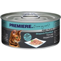 Produktbild von Premiere Fine Filets Naturell Skipjack-Thunfisch Leckerli glutenfrei 12x80 g - 12 x 80 g
