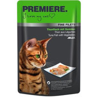 Produktbild von Premiere Fine Filets Thunfisch mit Gemüse Katzenfutter getreidefrei 96x100 g - 96 x 100 g