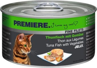 Produktbild von Premiere Fine Filets Thunfisch mit Gemüse Stückchen in Gelee getreidefrei 24x100 g - 24 x 100 g
