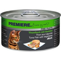Produktbild von Premiere Fine Filets Thunfisch mit Gemüse Stückchen in Gelee getreidefrei 48x100 g - 48 x 100 g