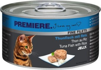 Produktbild von Premiere Fine Filets Thunfisch mit Reis Stückchen in Gelee getreidefrei und glutenfrei 24x100 g - 24 x 100 g