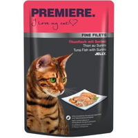 Produktbild von Premiere Fine Filets Thunfisch mit Surimi Katzenleckerli glutenfrei 48x100 g - 48 x 100 g