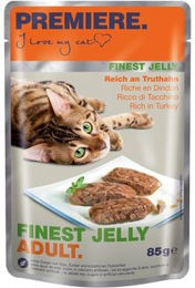 Produktbild von Premiere Finest Jelly Adult Katzenfutter Truthahn Stückchen in Gelee 88x85 g - 88 x 85 g