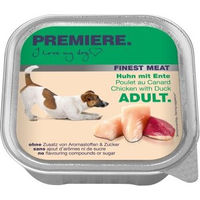 Produktbild von Premiere Finest Meat Hund Nassfutter Adult Huhn und Ente Stückchen in Sauce ohne Zucker und Farbstoffe 40x150 g - 40 x 150 g