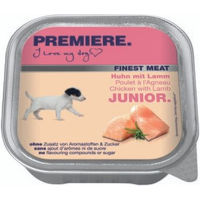 Produktbild von Premiere Finest Meat Nassfutter Hund Junior Huhn mit Lamm Stückchen in Sauce ohne Zucker 20x150 g - 20 x 150 g